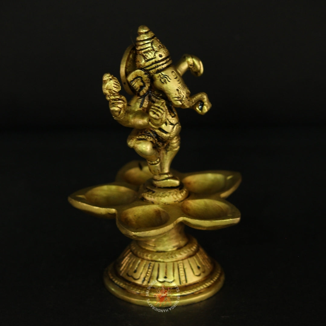 5" inch Dancing Ganesh Diya Lamp