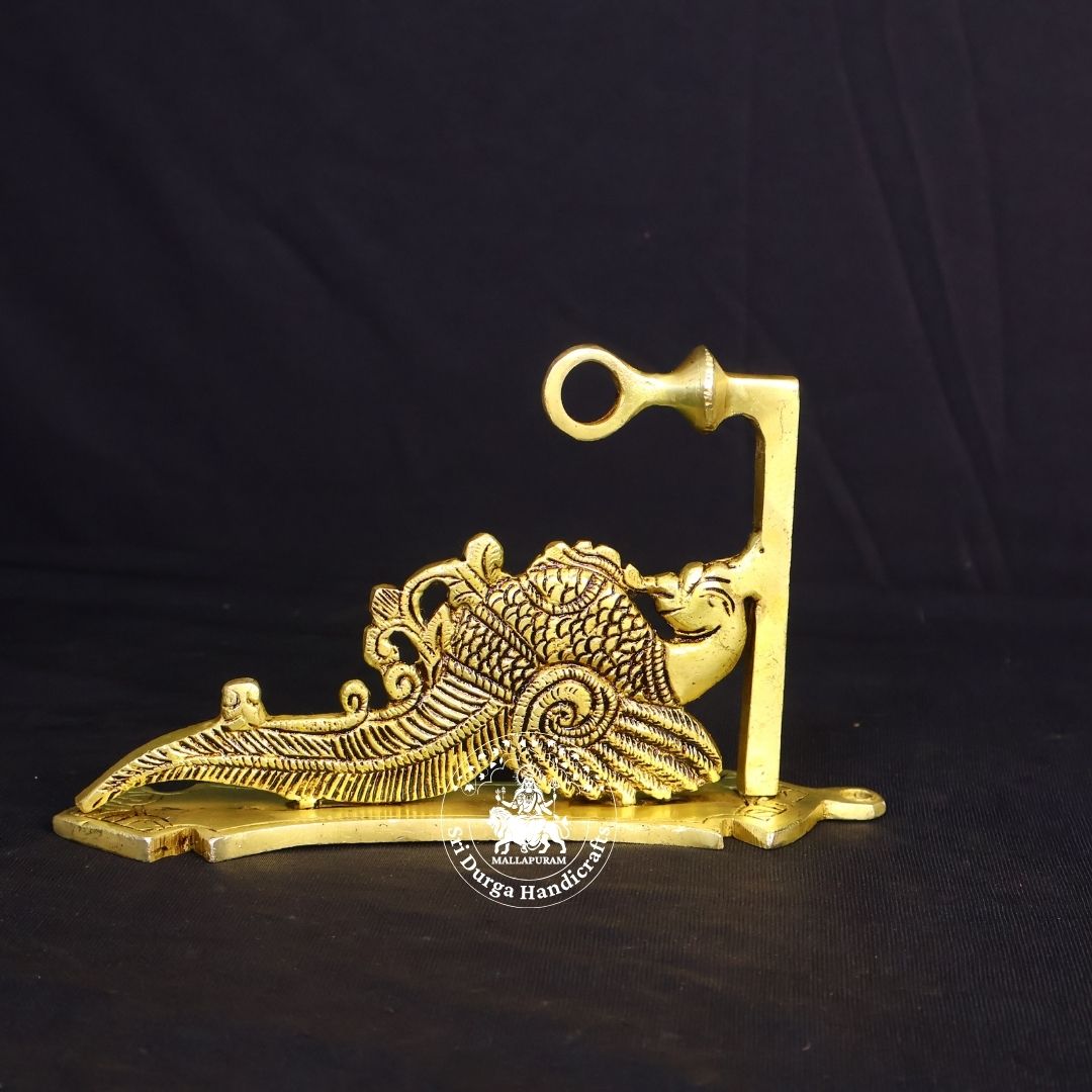 8" Inch Brass Peacock Bracket