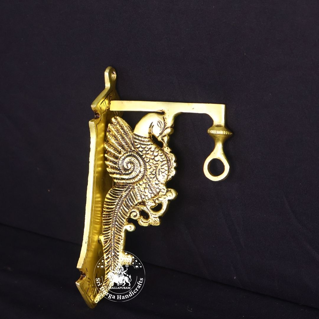 8" Inch Brass Peacock Bracket