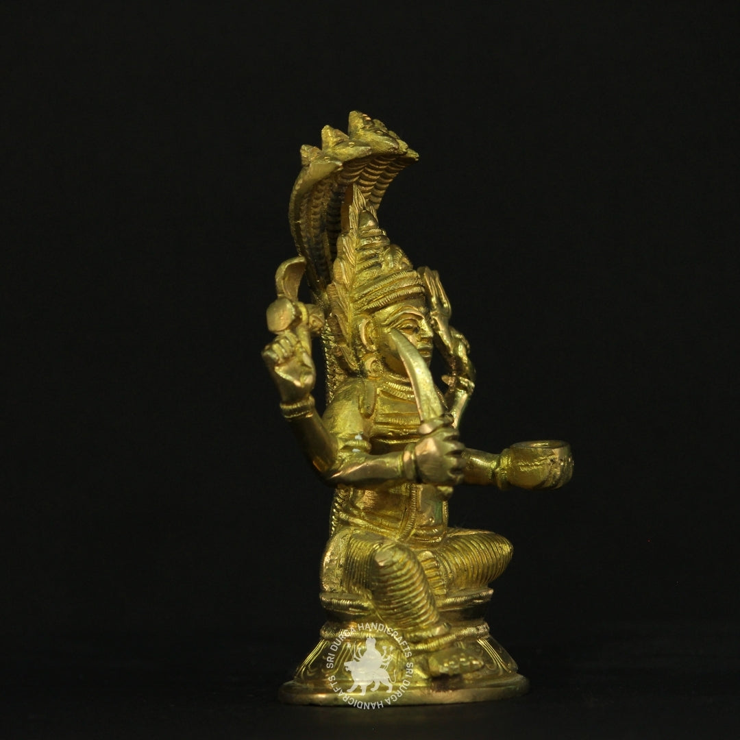 6" inch Brass Karumari Amman in Divine Aura