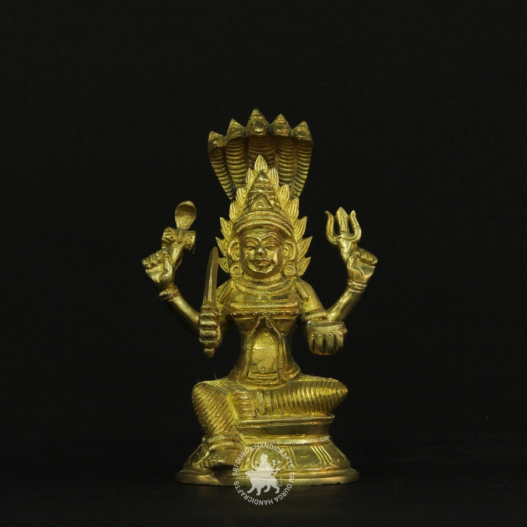 6" inch Brass Karumari Amman in Divine Aura