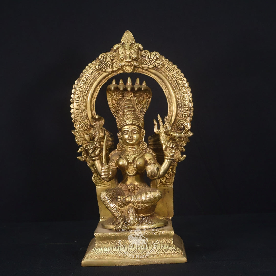 15" Brass Frame Karumari Amman