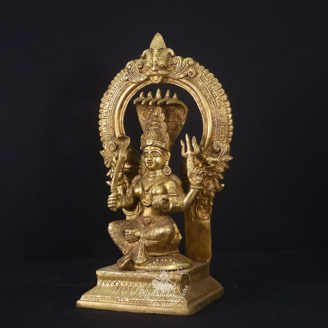 15" Brass Frame Karumari Amman