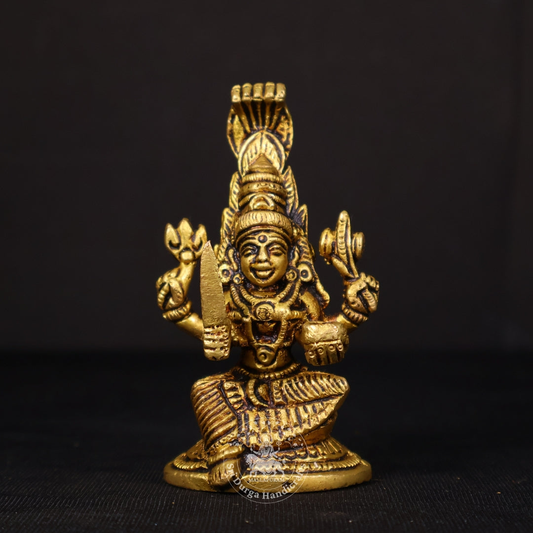 4" Inch Brass Karumari Amman Idol