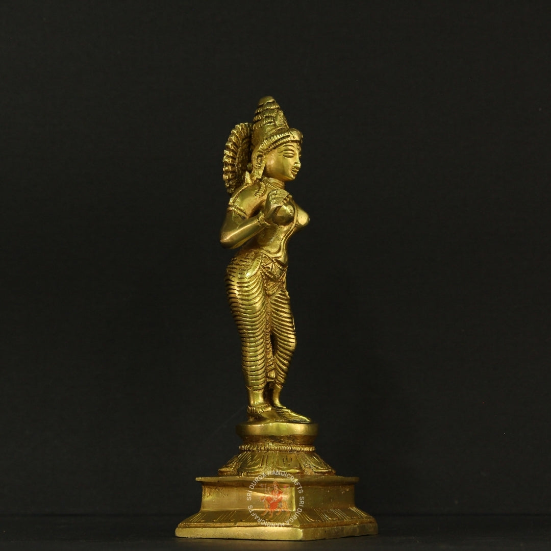 9" inch Brass Sivagami Idol Icon of Devotion