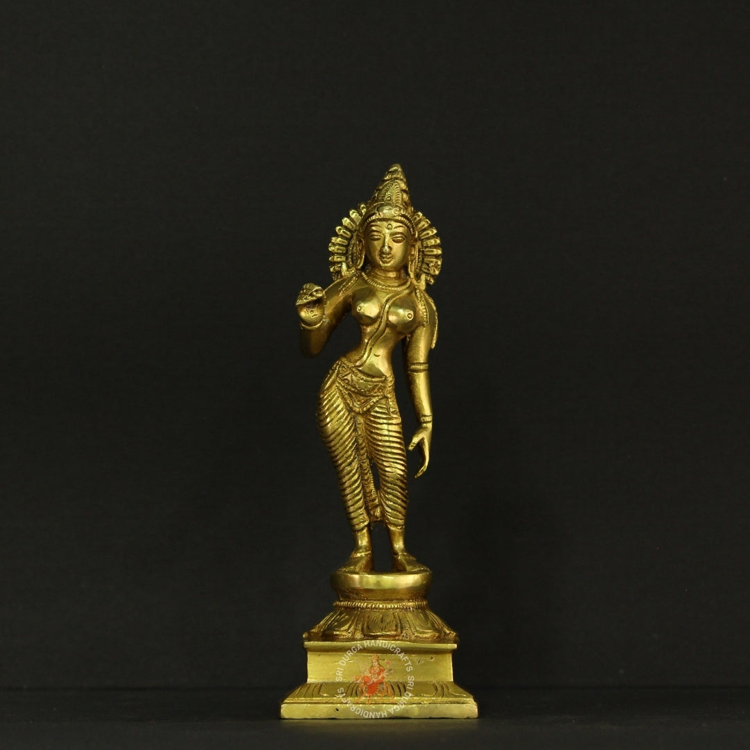9" inch Brass Sivagami Idol Icon of Devotion