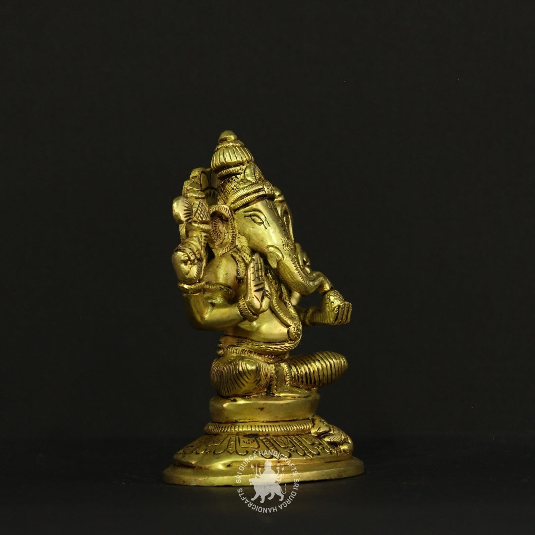 6" inch Brass Ganesh Idol