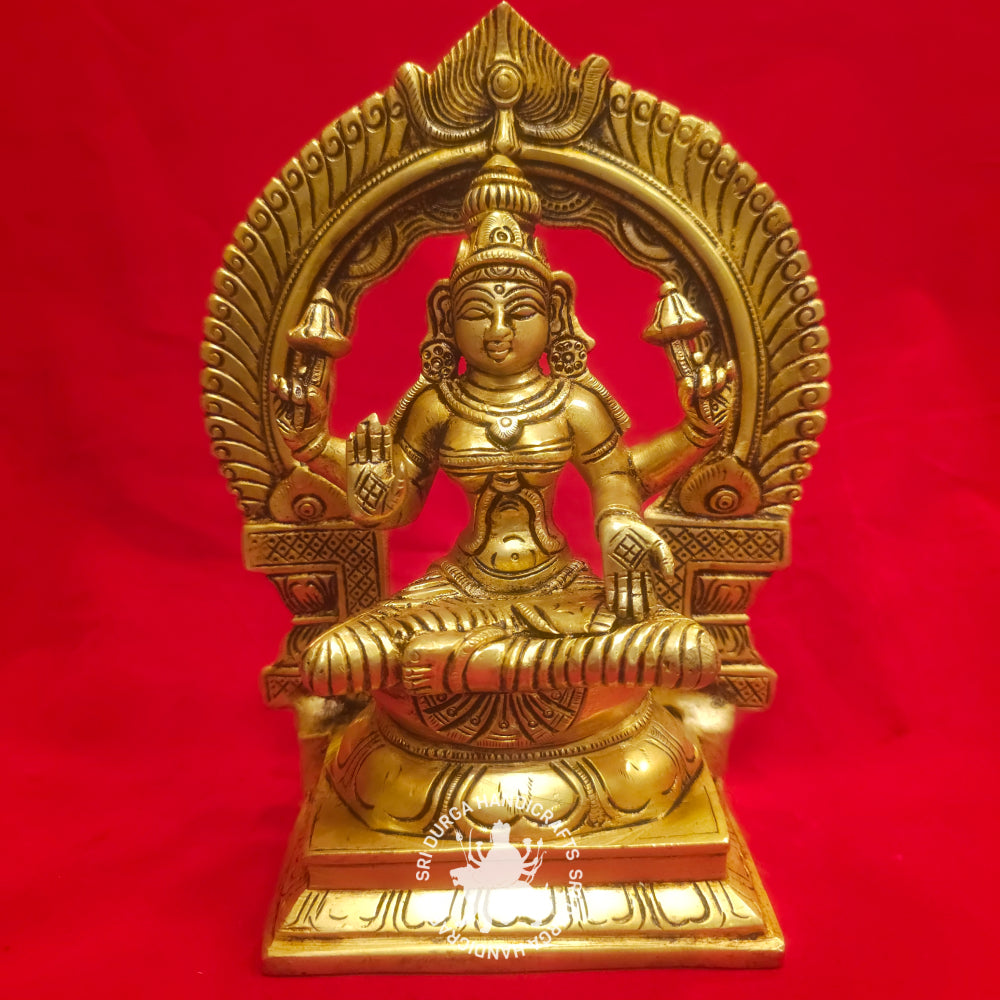 9" inch Brass Lakshmi Idol with Frame
