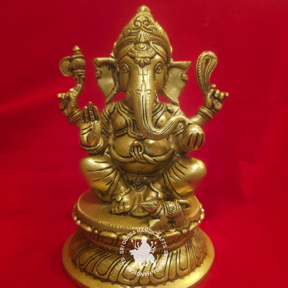 10" inch Brass Ganesh Idol