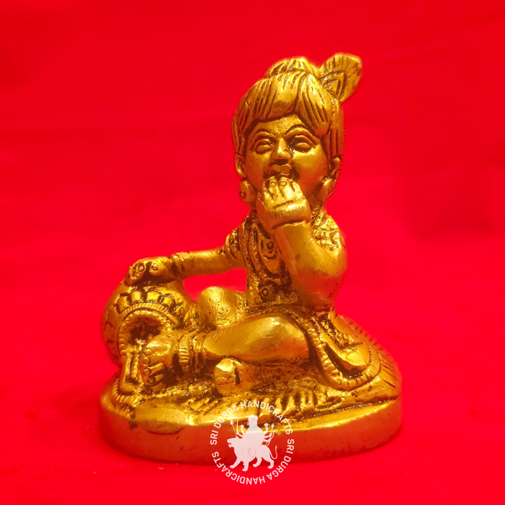 3" inch Matki Krishnar Brass Idol