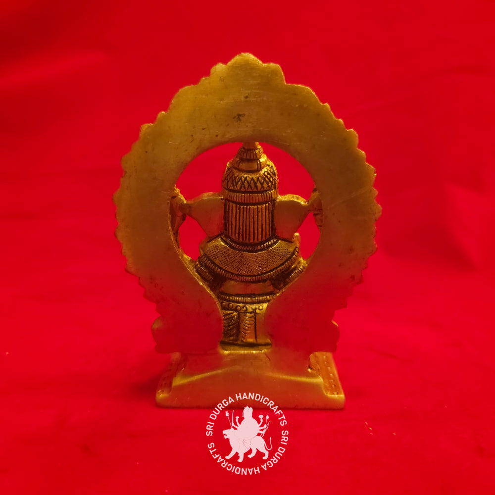 4" inch Brass Pentagon Base Ganesh Idol