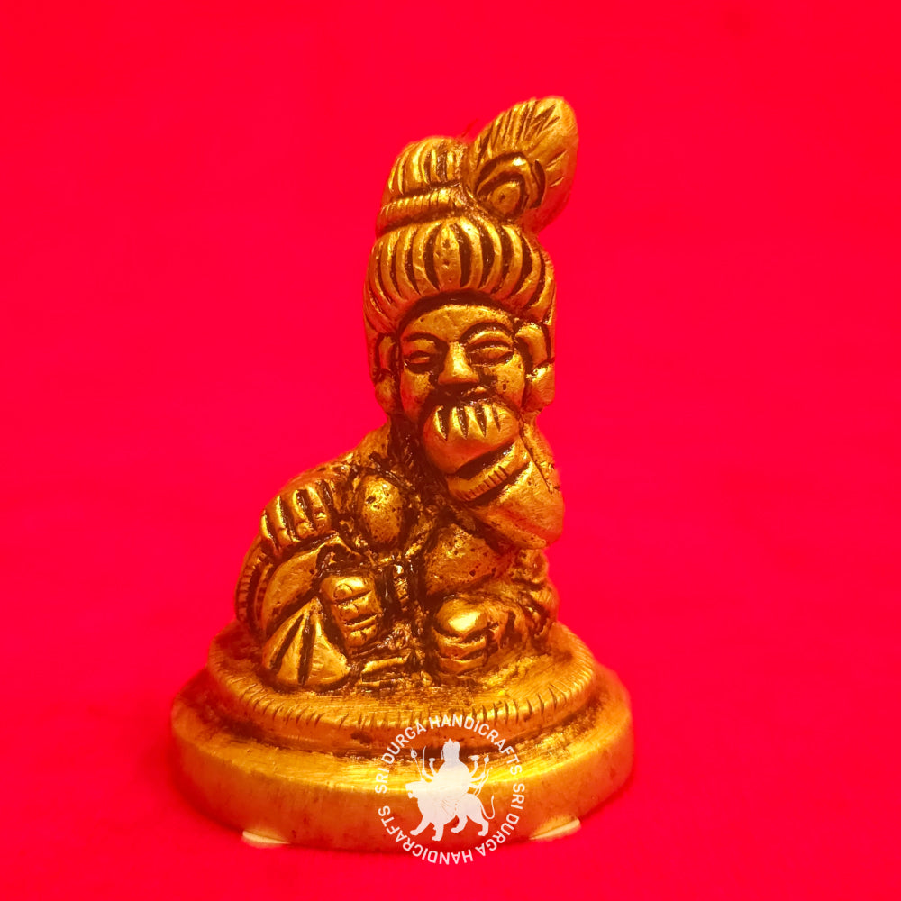 2" inch Matki Krishnar Miniature Brass Idol