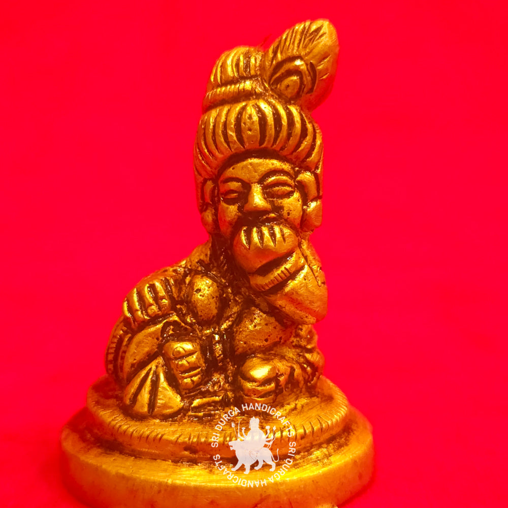 2" inch Matki Krishnar Miniature Brass Idol