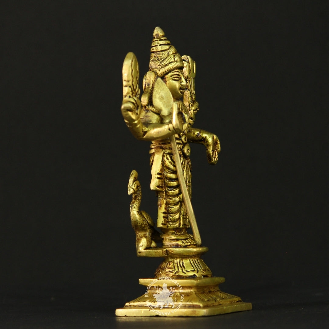 6" inch Eternal Murugar in Brass Form