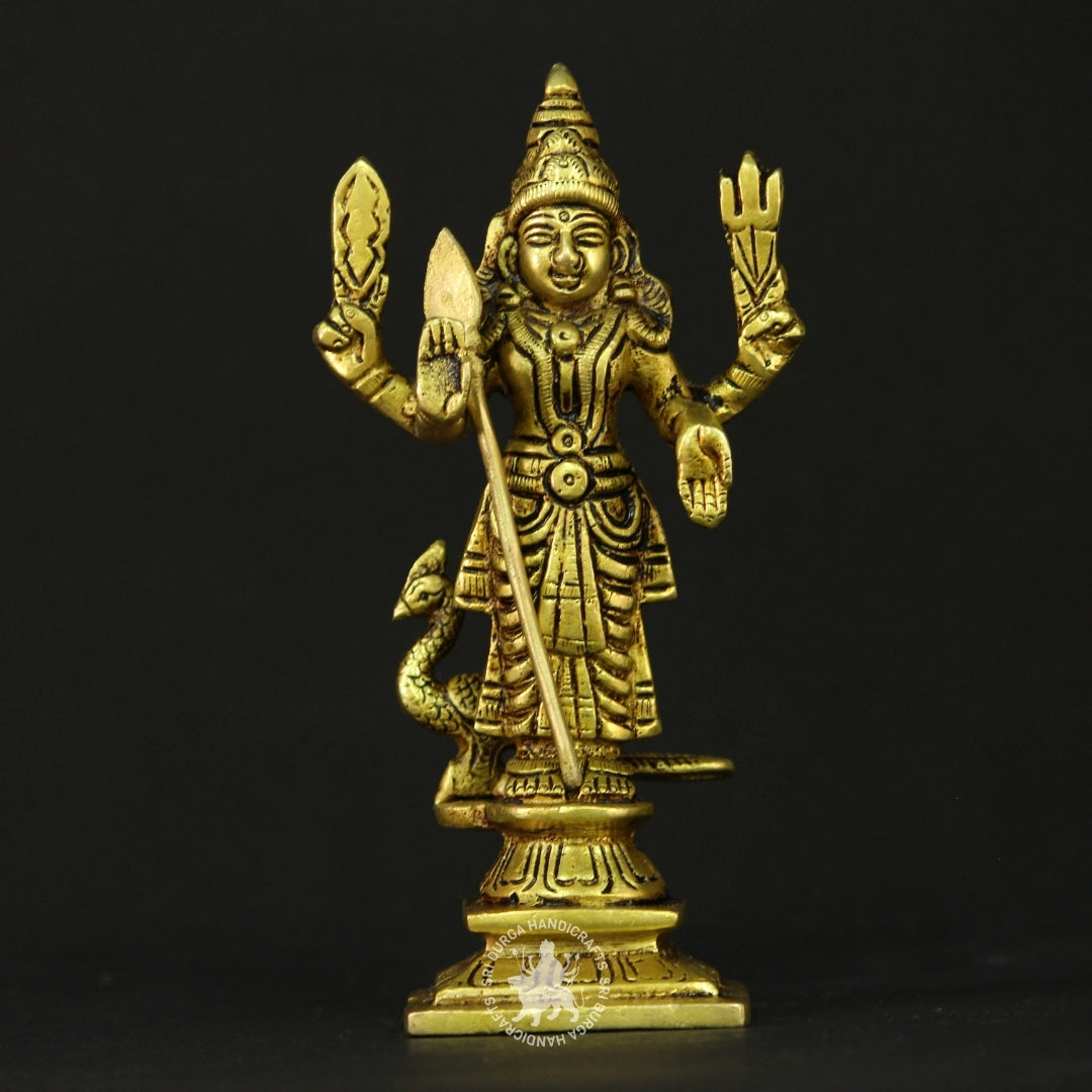 6" inch Eternal Murugar in Brass Form