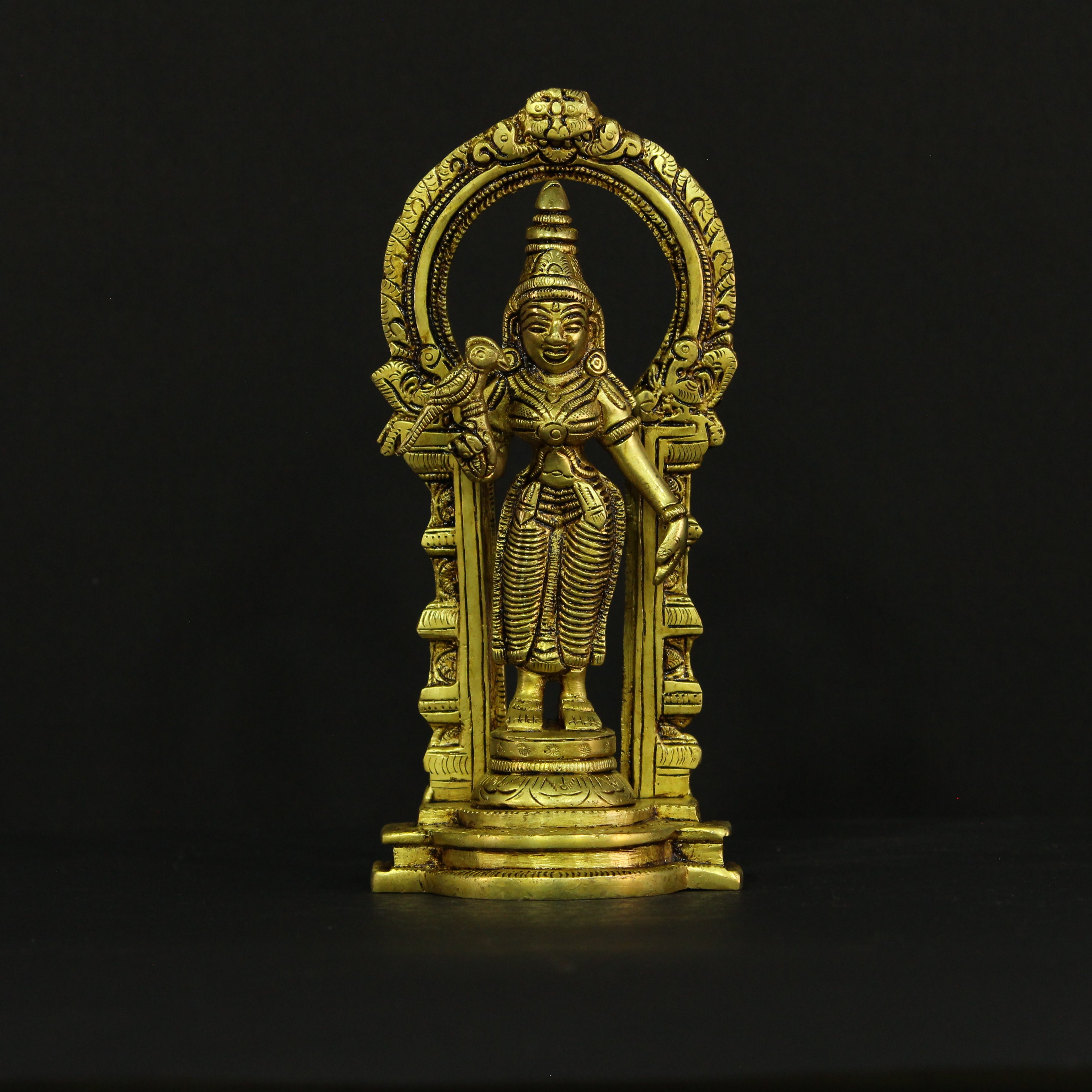 8" inch Meenakshi Framed Brass Work