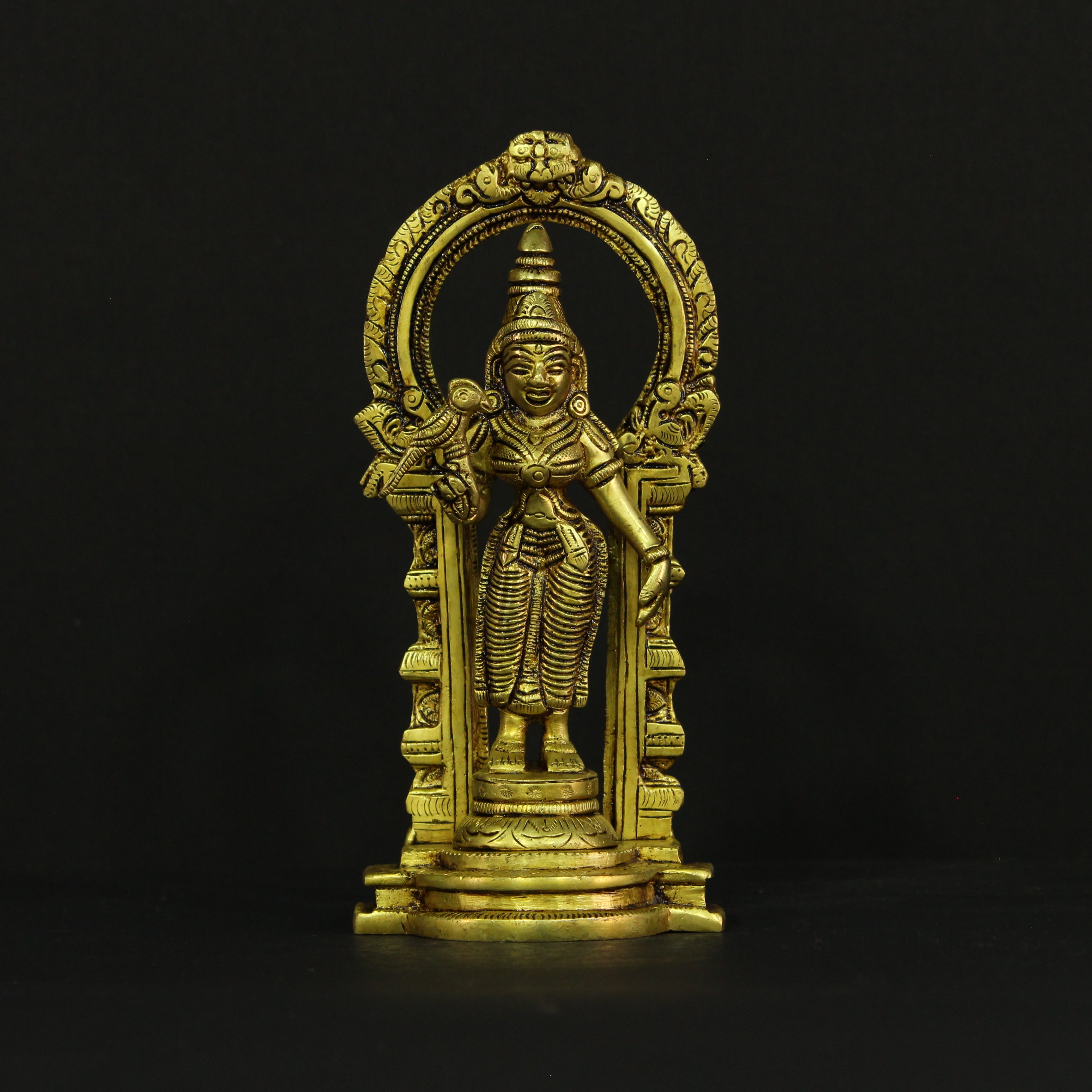 8" inch Meenakshi Framed Brass Work