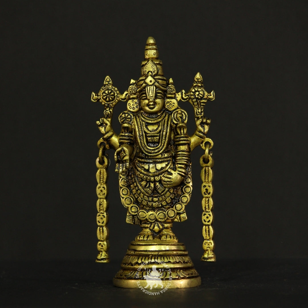 6" inch Brass Tirupathi Balaji Idol