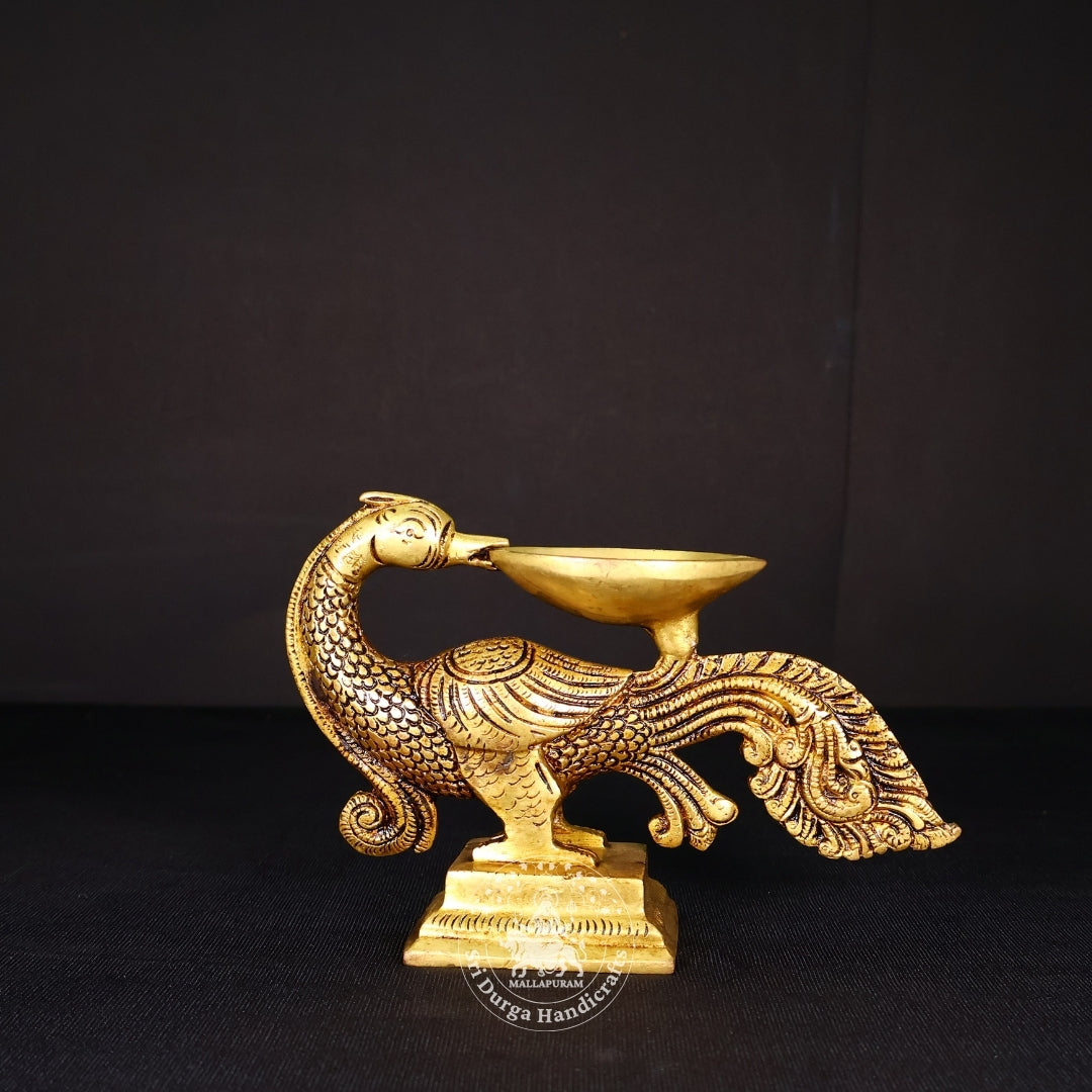 4" Inch Brass New Parrot Lamp