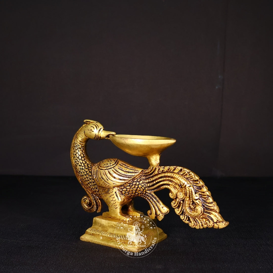 4" Inch Brass New Parrot Lamp