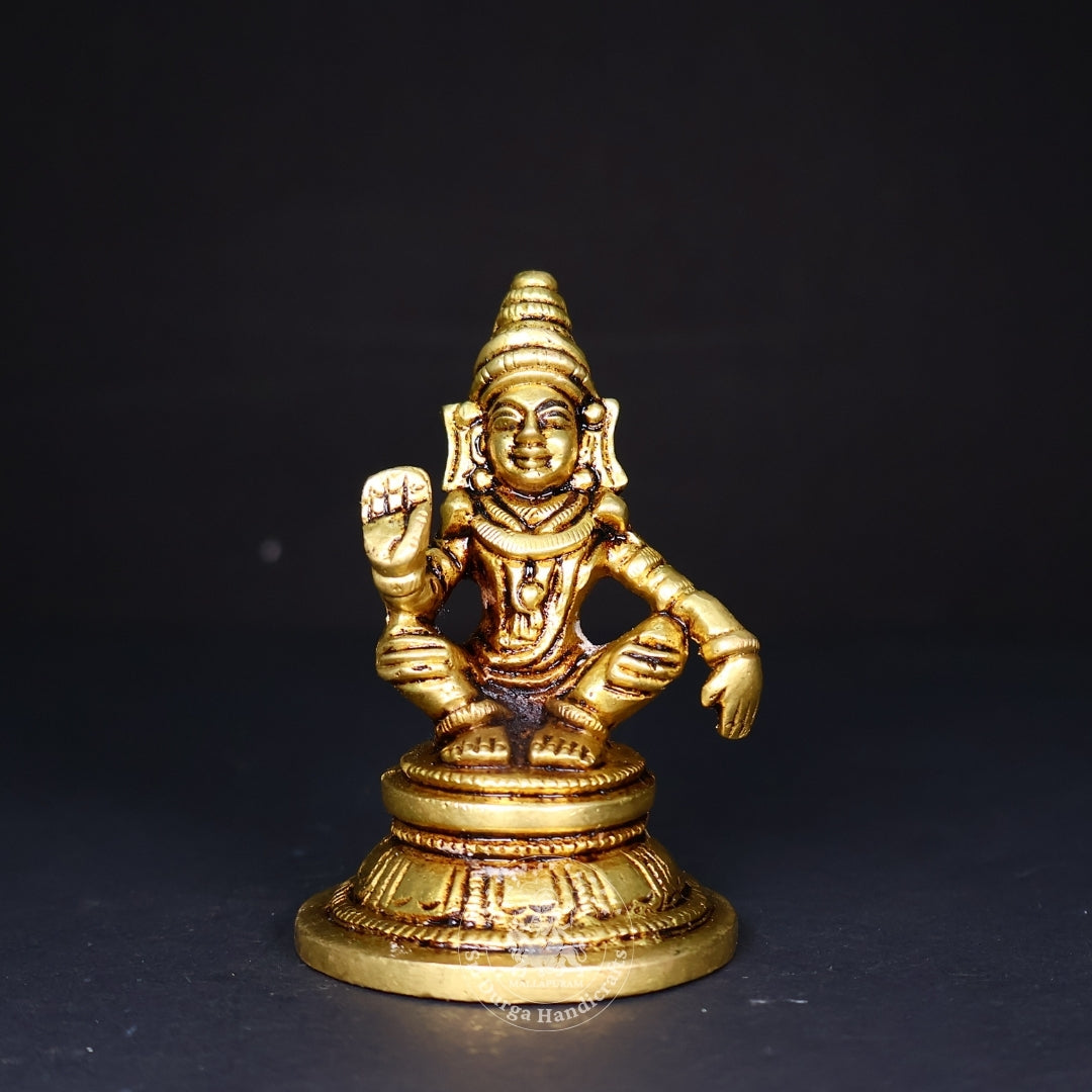 3" Inch Brass Iyappan Idol
