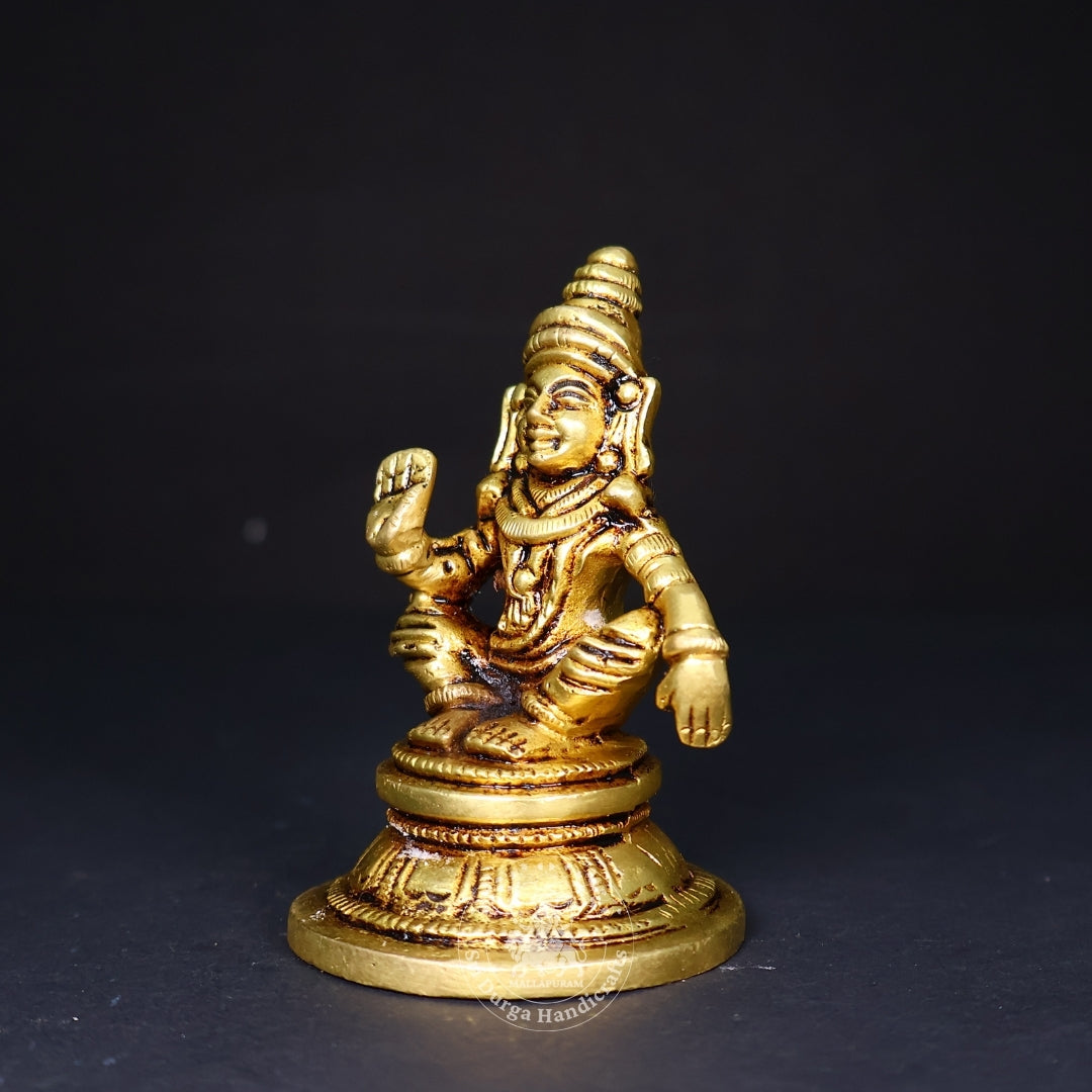 3" Inch Brass Iyappan Idol