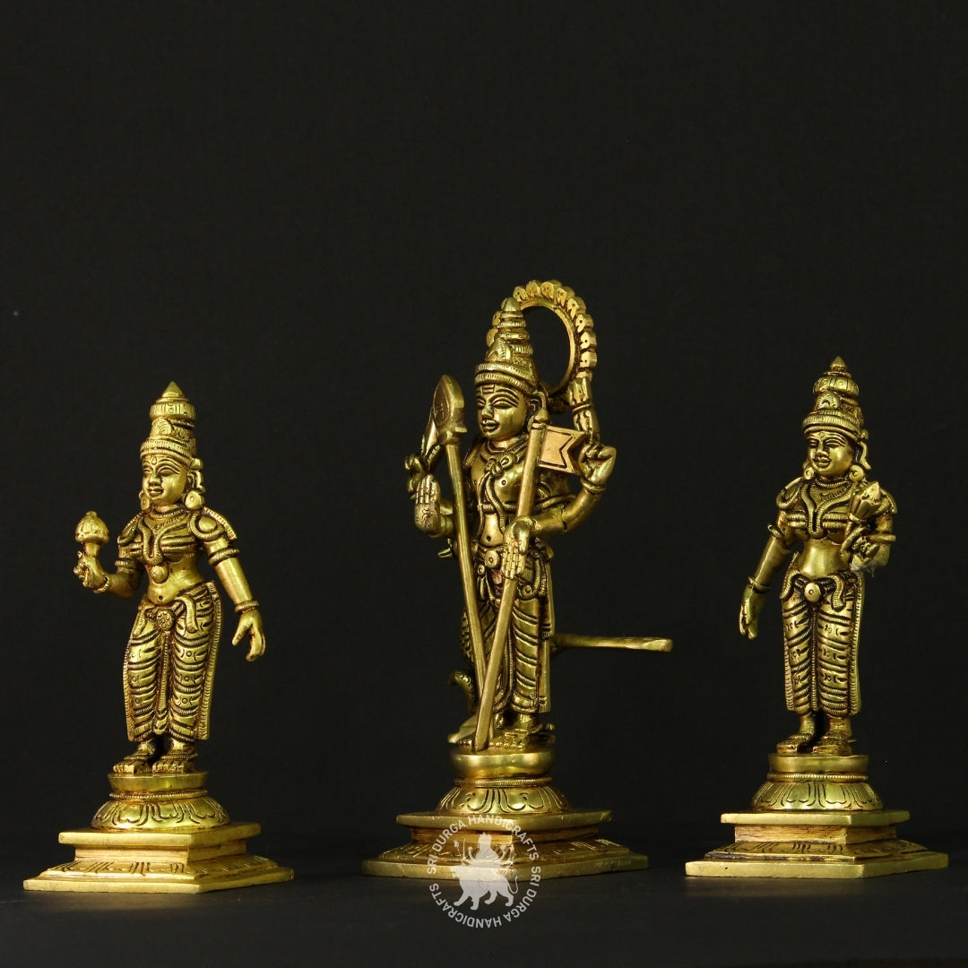 8" inch Complete Brass Murugar Blessing Set