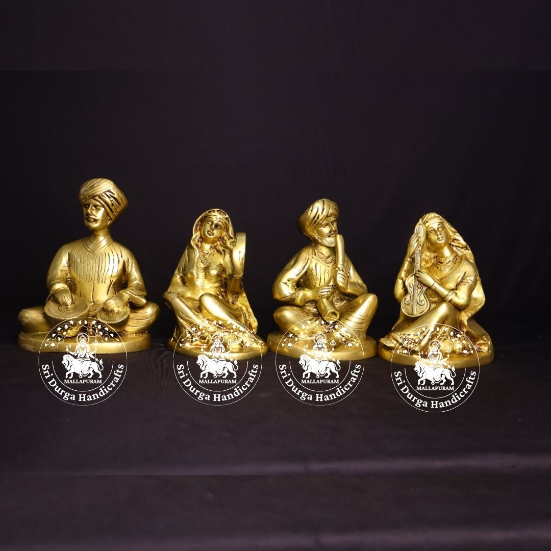 6" Inch Brass Rajasthani Musical Set