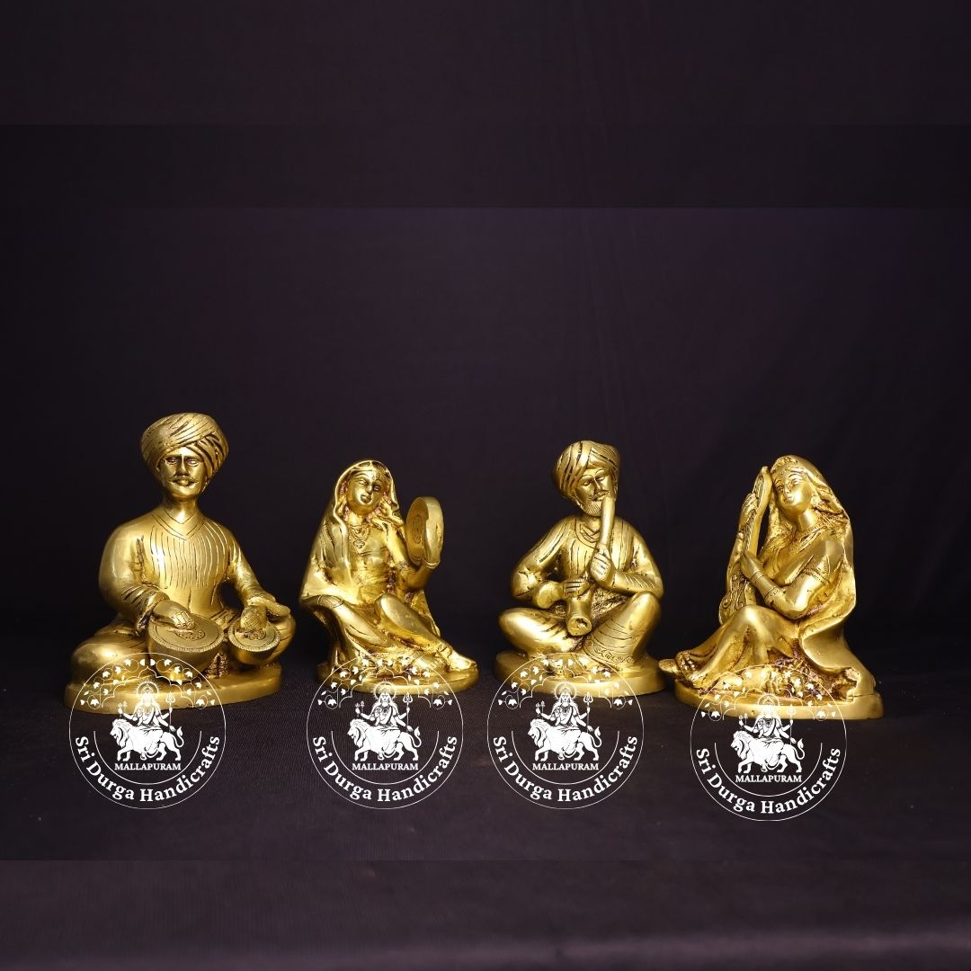 6" Inch Brass Rajasthani Musical Set