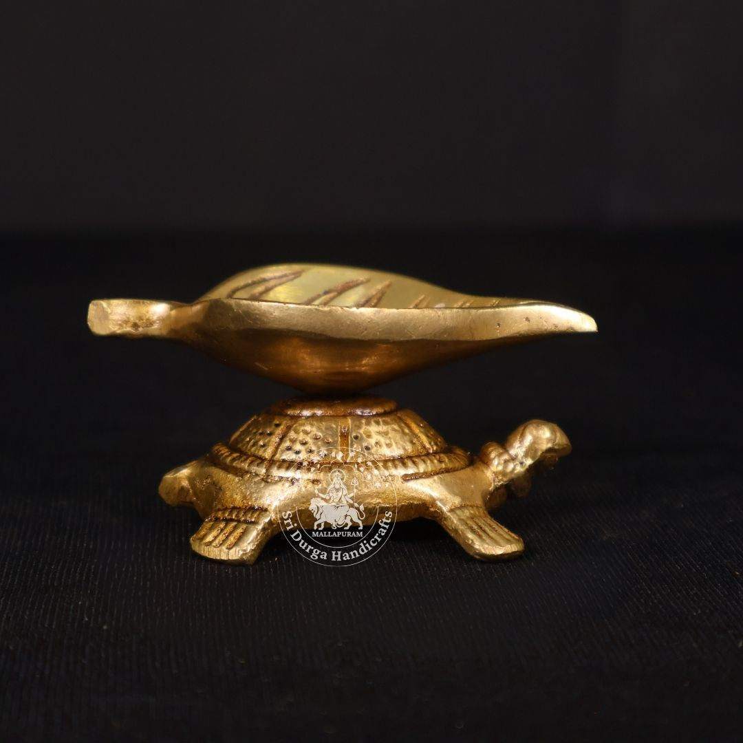 2" Inch Brass Tortoise Leaf Deep