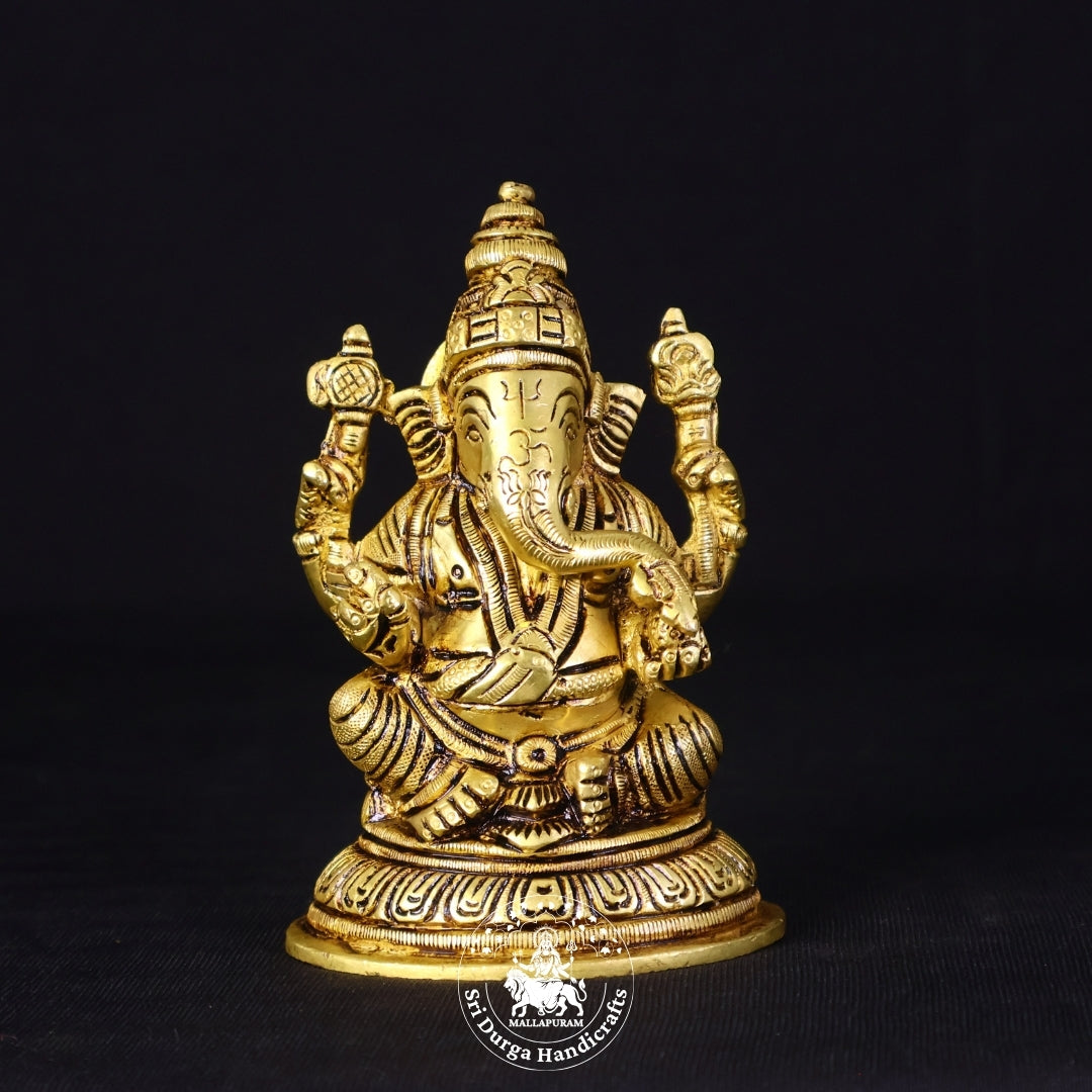 5" Inch Brass New Ganesh Idol