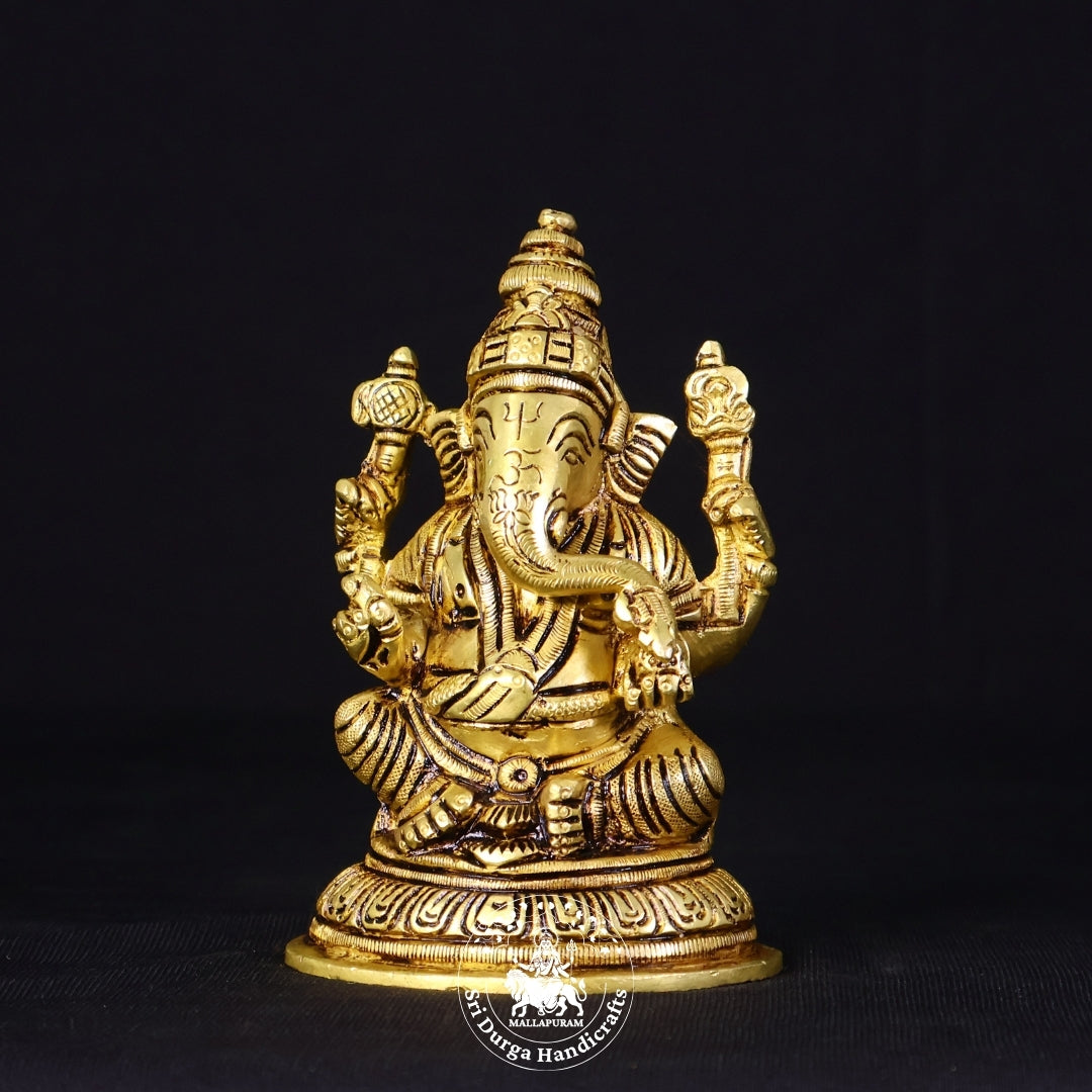 5" Inch Brass New Ganesh Idol
