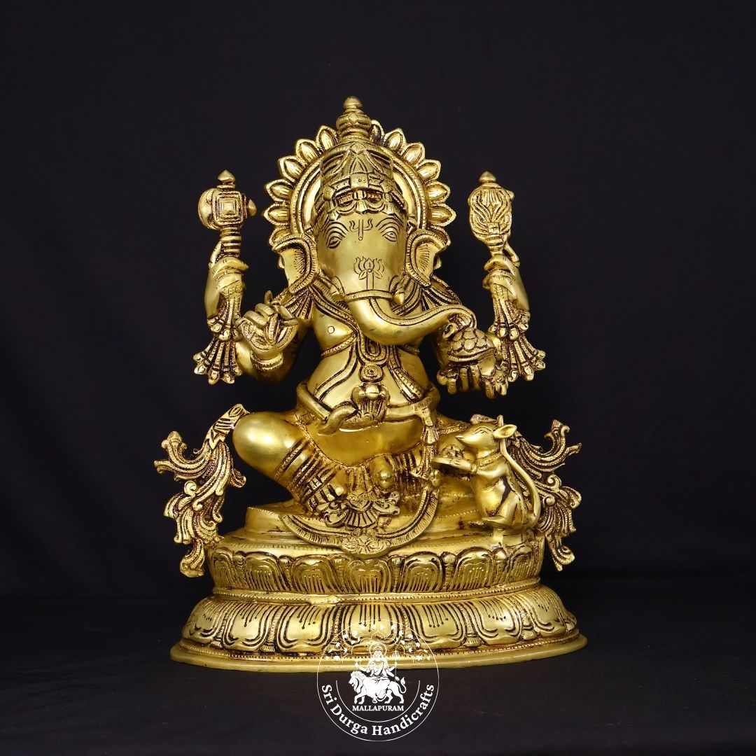 15" Inch Brass New Ganesh Idol