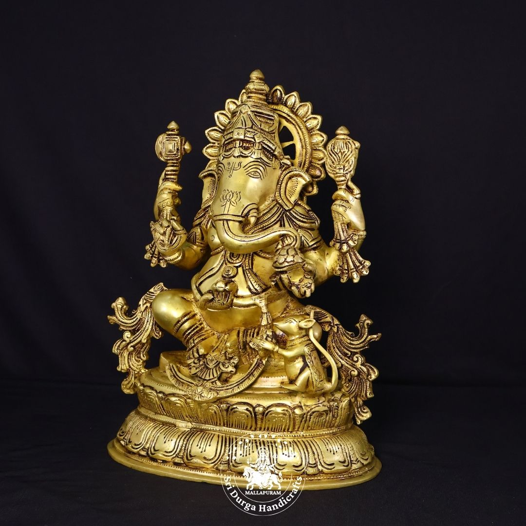 15" Inch Brass New Ganesh Idol