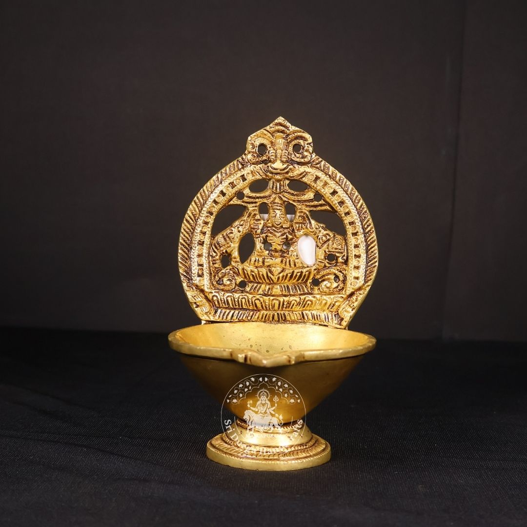 6" Inch Brass Gajalakshmi Deep
