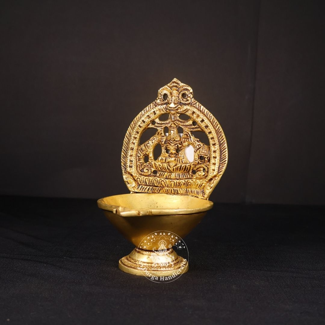 6" Inch Brass Gajalakshmi Deep