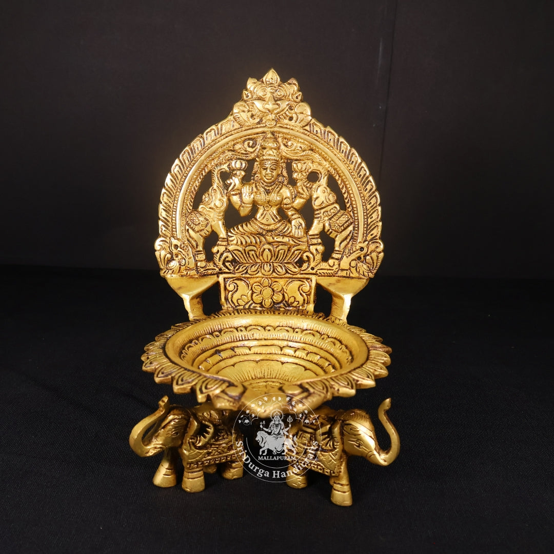 9" Inch Brass Gajalakshmi Deep