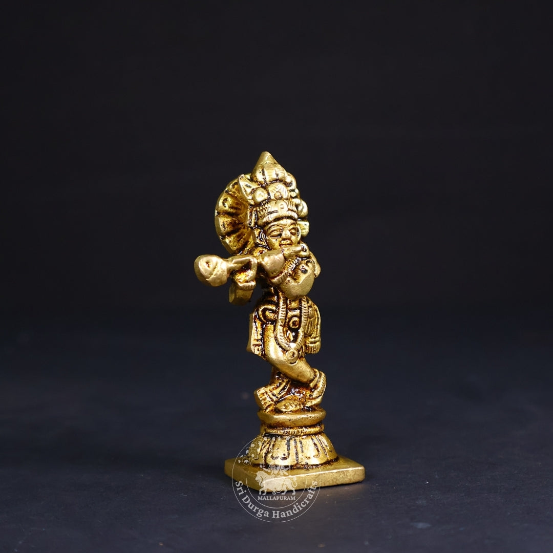 3" Inch Brass Krishnar Standing Miniature