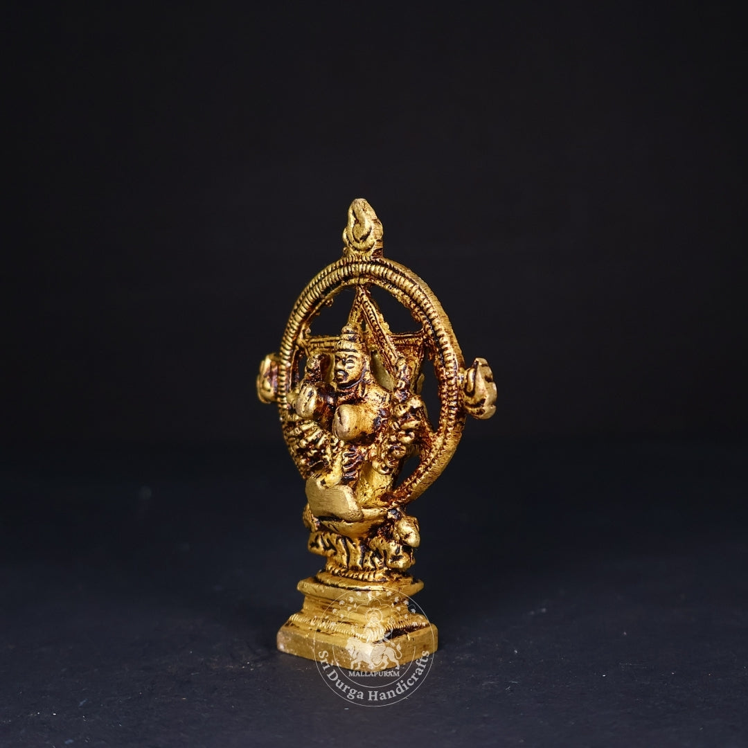 3" Inch Brass Chakrathualwar Idol