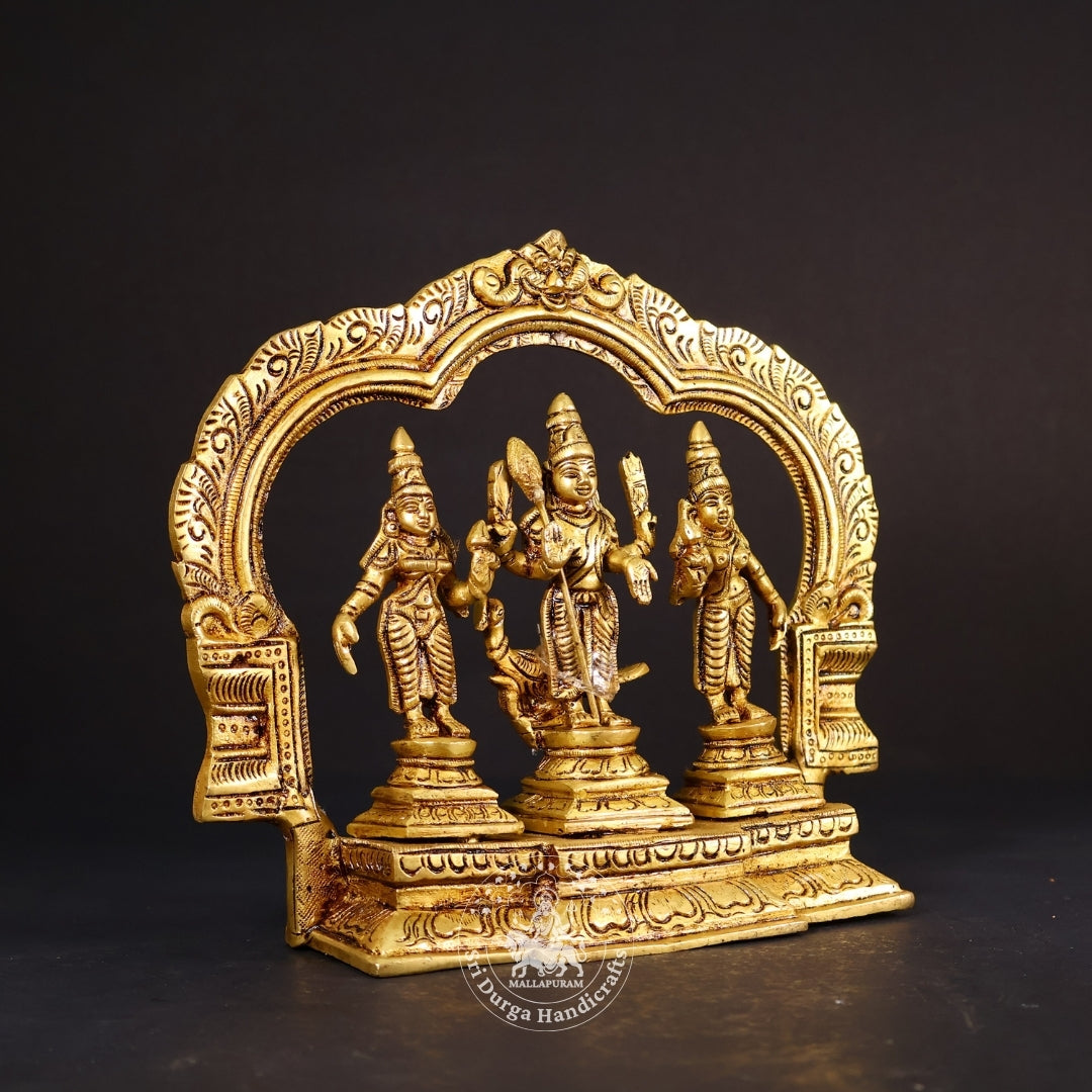 7" Inch Brass Frame Murugar Set Joint