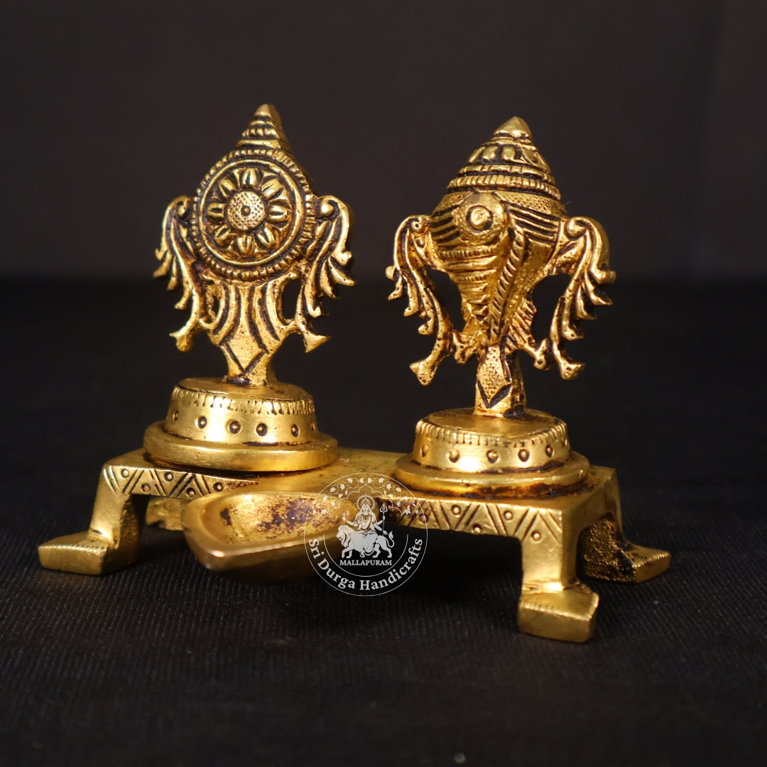 3" Inch Brass Sangu & Chakaram Deep Set