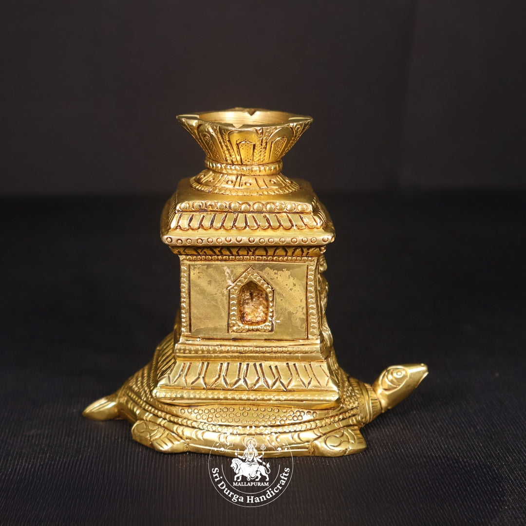 4" Inch Brass Tortoise Kuber Deep