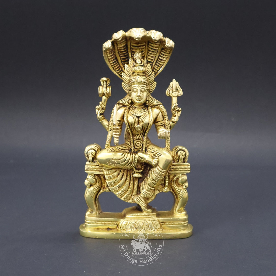 8" Inch Brass Karumari Amman Idol