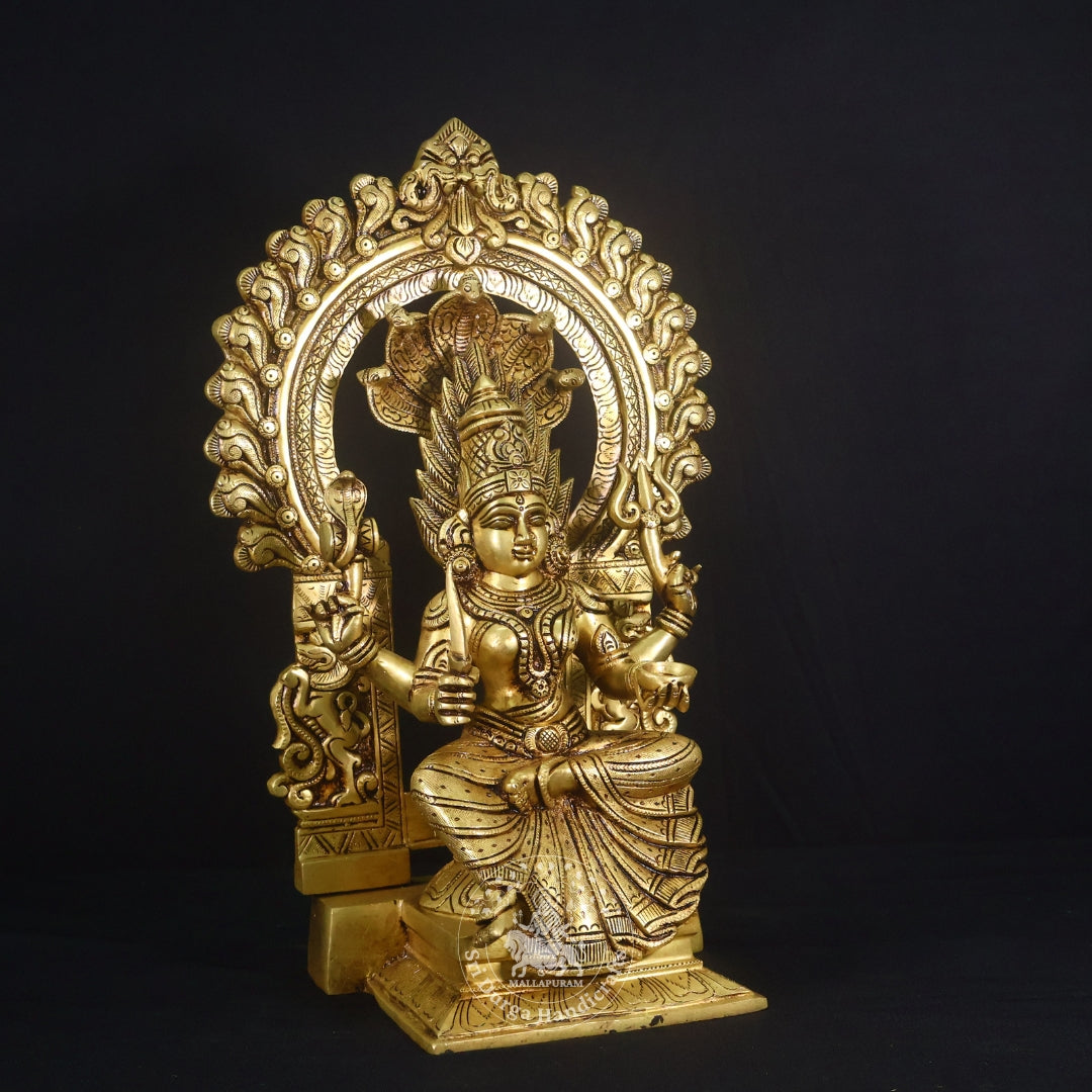 18" Brass Frame Karumari Amman
