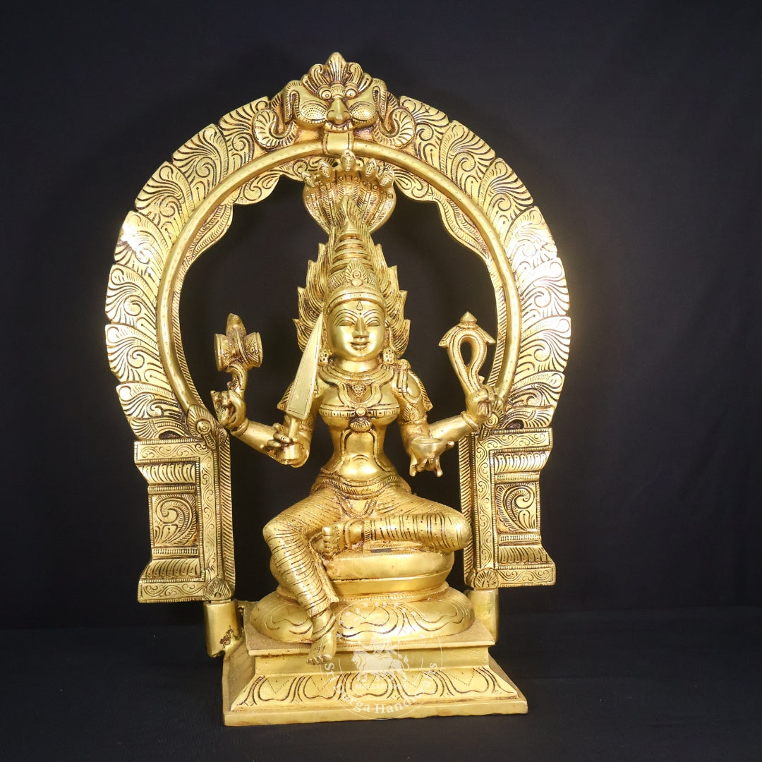 21" Brass Frame Karumari Amman