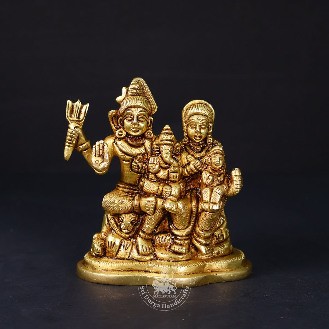 4" Inch Brass Sivan Family Idol