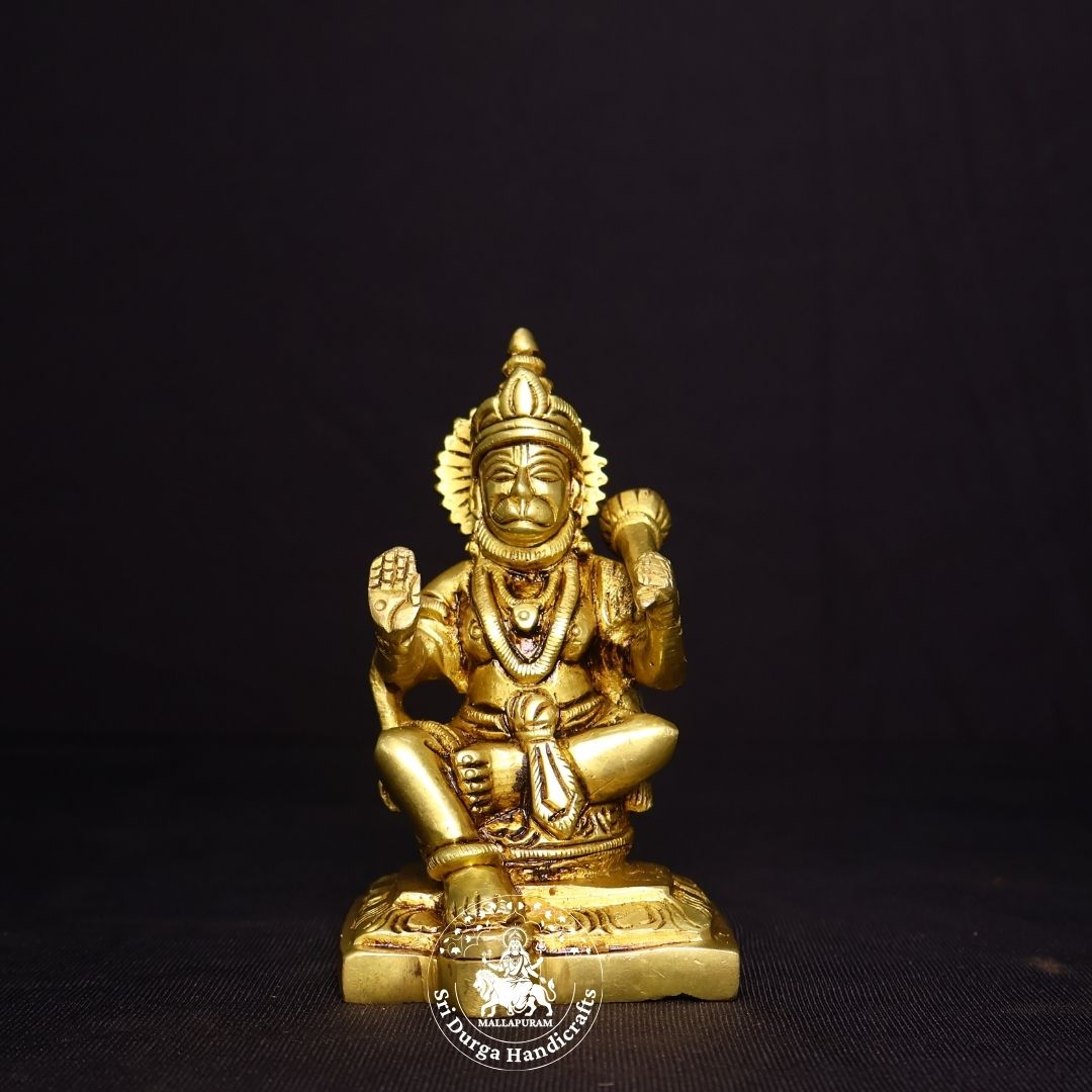 5" Inch Brass Hanuman Idol