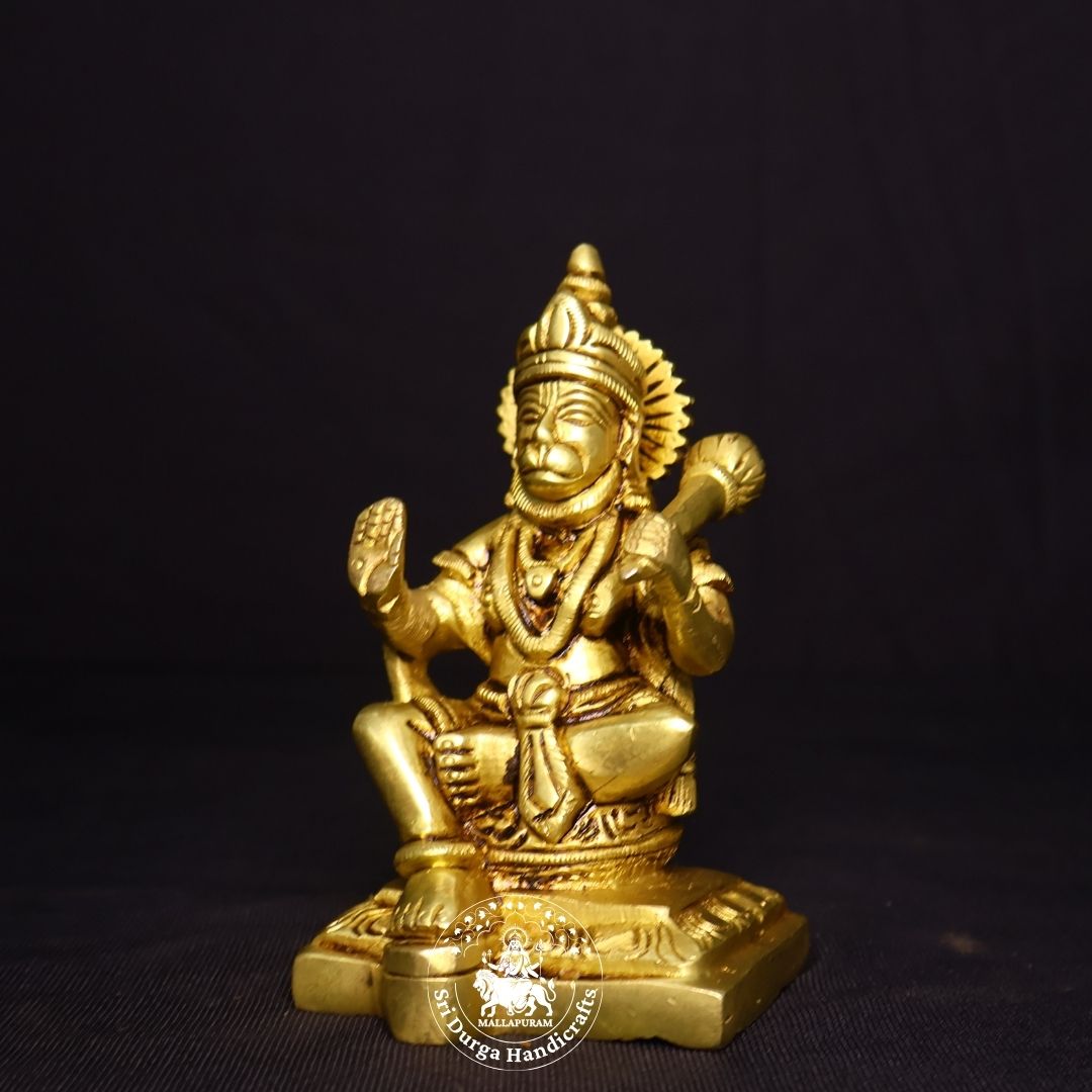 5" Inch Brass Hanuman Idol