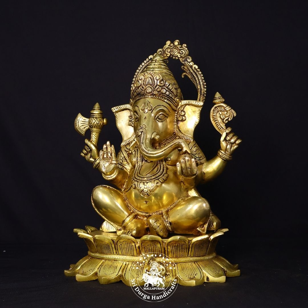 15" Inch Kamal Ganesh Brass Idol