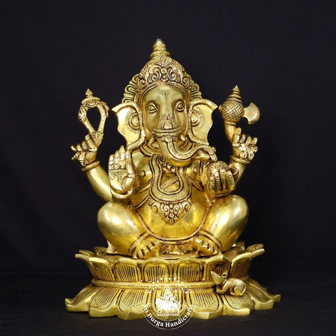 15" Inch Kamal Ganesh Brass Idol